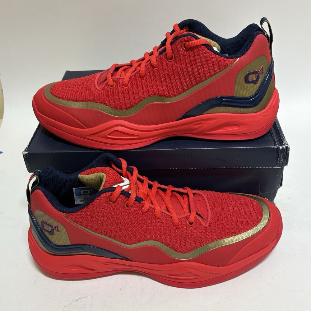 Q4 Sports EM55-lll Men’s Size 12 Red /Gold Basketball Shoes New With Box